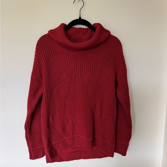 Canada Goose Red Cowl Neck Sweater - Picture 1 of 6